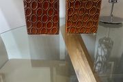 Two Mid Century Style Heavily Glazed  Plant Pots