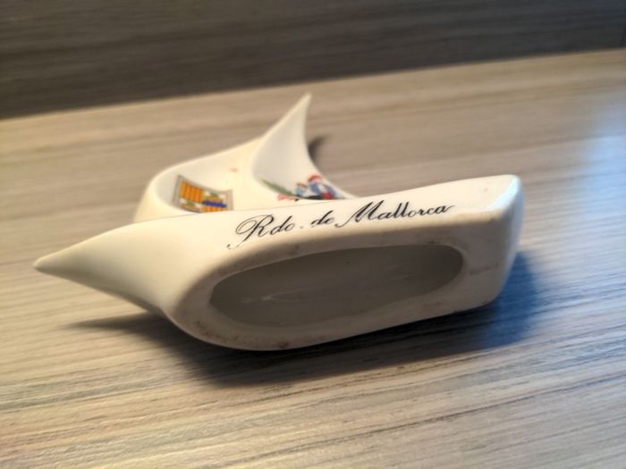 Rdo de Mallorca Ceramic Sail Boat ornament