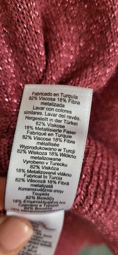 NEXT Blush Metallic Rollneck Knit Sz M (Fit 10-14UK)