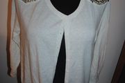 Top Shop ecru lovely detailed cardigan size UK14 EU42 Postage included
