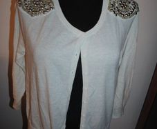 Top Shop ecru lovely detailed cardigan size UK14 EU42 Postage included