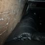 Black leather recliner sofa Image 5