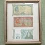 Three framed Irish Lady Lavery pound notes, All original notes not copies Image 10