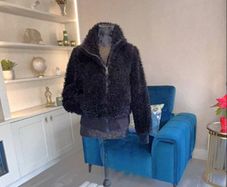 Ladies Black Bomber Jacket from Zara Size Small UK 8 / EU 36