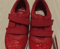 New Pink glitter  Clarkes runners size 1 F