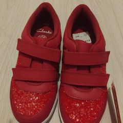 New Pink glitter  Clarkes runners size 1 F