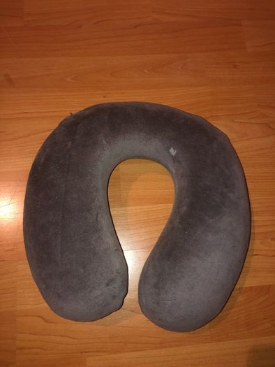 Grey travel cushion