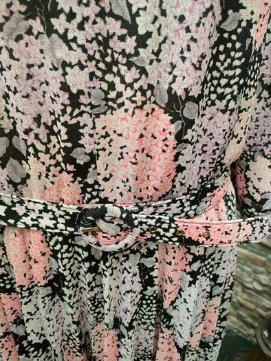 80s vintage Pink Floral dress Ara Ara Modell made in West Germany Postage Included