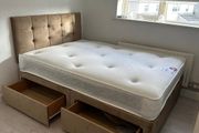 Double Bed And mattress having Storage drawers