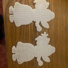 Hama Beads with two fairy shaped boards
