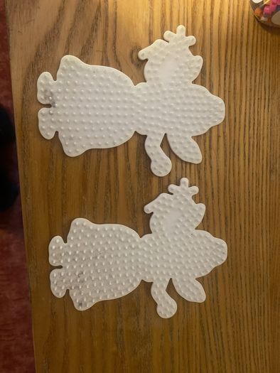 Hama Beads with two fairy shaped boards