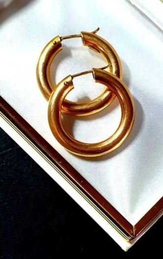 Vintage Chunky 9ct Gold Hoops