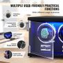 Automatic Dual Watch Winder with 2 Super Quiet Japanese Mabuchi Motors, Blue LED Light and Adapter, High-Density Board Shell Image 5
