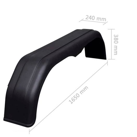 Tandem Mudguards for Trailer Wheels 2 pcs 240 x 1650 mm