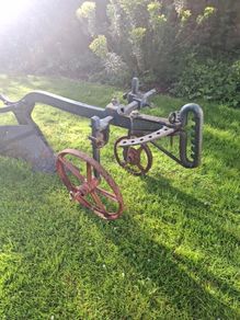 Antique horse drawn Plough Ransomes, Sims & Jefferies, Ipswich,.