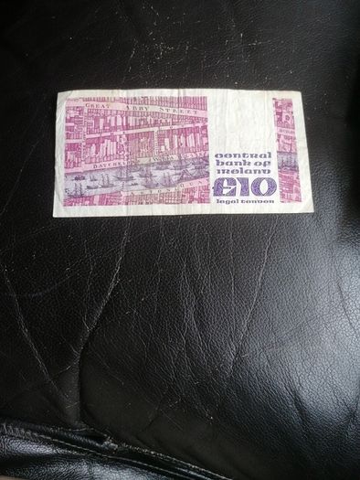 1989 Ireland Series B 10 Pound Banknote