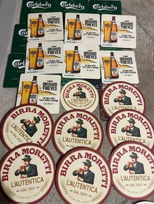 Guinness peroni asahi birra Moretti Heineken orchard thieves carlsberg Beer Mats Coaster
