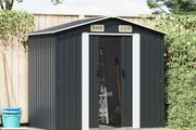 Garden Storage Shed Anthracite Steel 204x132x186 cm