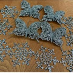 12 Silver Decorations