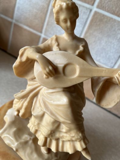 Vintage Midcentury Lady playing a Mandilin