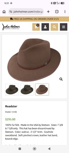 Mens Stetson Hat
