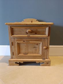 pine bedside cabinet 44cm w x 58 h