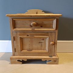 pine bedside cabinet 44cm w x 58 h