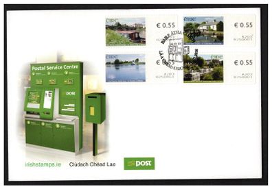 2008 Ireland SOAR (stamps on a roll) Inland Waterways An Post First Day Cover (FDC)