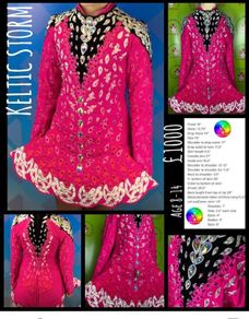 Beautiful Irish dancing dress keltic storm