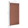 Fence Panel WPC 95x186 cm Brown Image 9