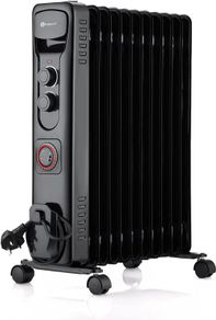 Oil Filled Radiator, 2500W/2.5KW - 11 Fin - Portable Electric Heater, 3 Power Settings, Adjustable Temperature and Thermostat, Thermal Safety Cut off & 24 Hour Timer