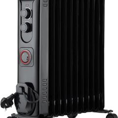 Oil Filled Radiator, 2500W/2.5KW - 11 Fin - Portable Electric Heater, 3 Power Settings, Adjustable Temperature and Thermostat, Thermal Safety Cut off & 24 Hour Timer