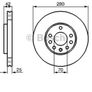 BOSCH 0 986 478 883 Brake disc for Opel Front Axle, 280x70x25mm, 5, 5x110, Vented Image 2