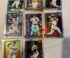 Job Lot of 8 Topps Chrome Baseball Cards - Shiny Refractors & RCs