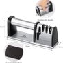 Knife Sharpener 4 in 1 Knife Sharpening, 4 Stage Manual Knife Sharperener Scissor Sharpener with Non-slip Base for Sharpening Kitchen Knives, Scissors, Knife Steel Image 6