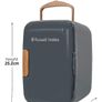 Mini Portable Cooler & Warmer for Drinks, Cosmetics/Makeup/Skincare, AC/DC Power, Scandi Style, Grey & Wood Effect, For Bedroom, Home, Caravan, Car Image 5