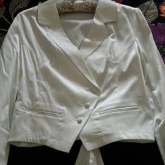 Ladies Cream tuxedo dress  jacket Size 10
