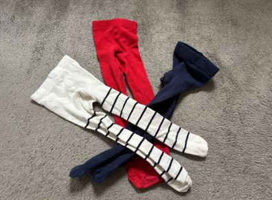 M&S girls tights three pairs 3-4 years old 104cm