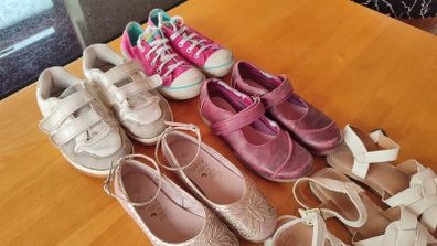 Kids Girls Shoes Bundle EU 32 UK 13 7 Years Converse, Clarks, Next, Primark