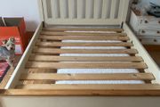 Wooden pine Bedroom Set - slatted double bed, chest of drawers and 2 side lockers