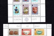 1976 Isle of Man Europa (Ceramic Art) Commemorative Stamp Sheetlets Mint Never Hinged (MNH)