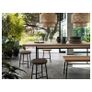 2 x Bamboo Pendant lampshades, 50 cm White Cable Image 5