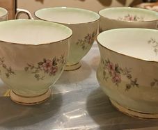 4 China Cups and Sugar Bowl