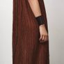 Reduced Zara Boho Rust Ramie & Cotton Crinkle Long Dress  Size XL UK 14 Image 8