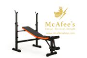 Adjustable Weight Bench Press Set with Squat Rack