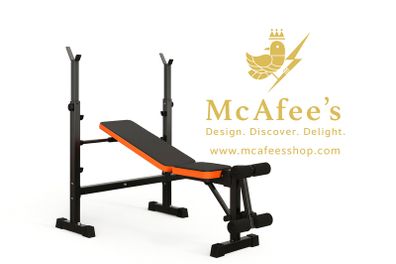 Adjustable Weight Bench Press Set with Squat Rack
