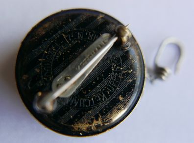 Antique Ketchcam Mcdougall Brooch Key Keeper Keychain Chain Pin Jewelry