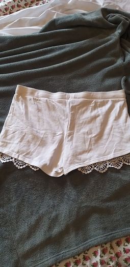 Ladies White Lace Shorts