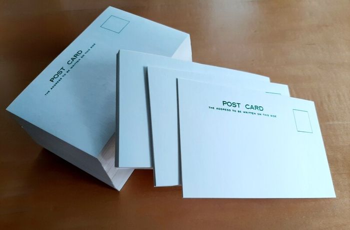 Vintage white postcards