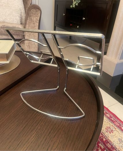Cookbook Stand Menu Rack Rest Cooking Book Stand, Silver